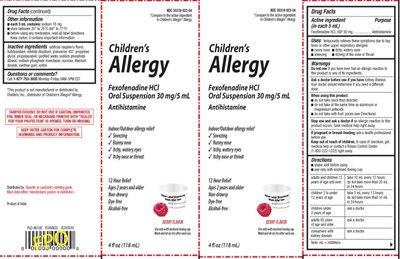 Fexofenadine HCl Usp, 30 mg (Childrens Fexofenadine HCl 30 mg Berry Liquid 1)