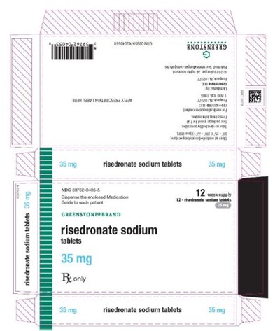 Ndc 59762-0405-5risedronate Sodium Tablets35 mg12 Week Supply12 (risedronate sodium tabletsRx only)
