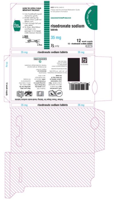 Ndc 59762-0405-5risedronate Sodium Tablets35 mg12 Week Supply12 (risedronate sodium tabletsRx only)