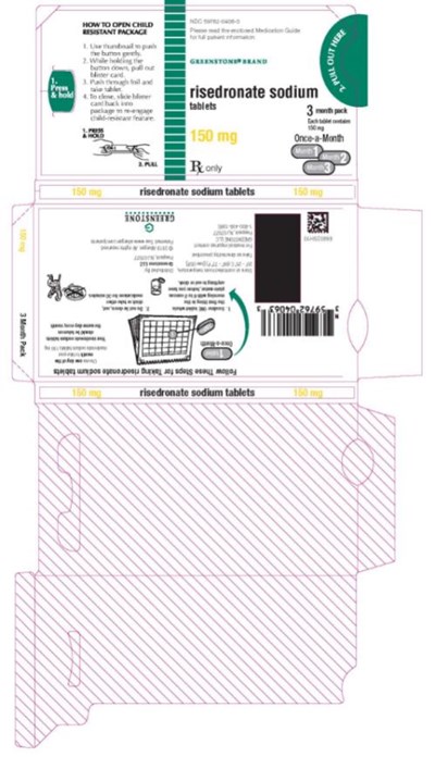 Ndc 59762-0406-3risedronate Sodium Tablets150 mg3 Month Packrx Only (Risedronate Sodium Tablets 11)
