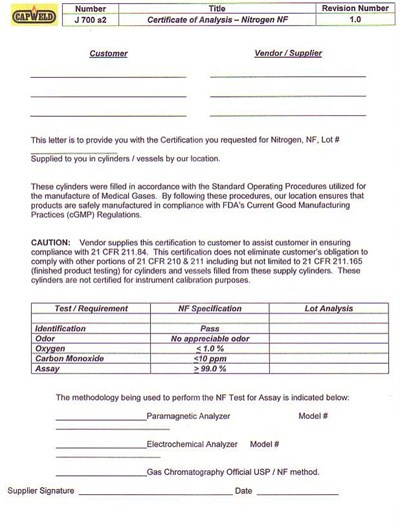 NITROGEN COA - cap n coa