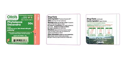 Label Ollois Phytolacca 30c