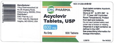 Image Description (Acyclovir Tab 800mg 500s)