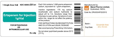 Ertapenem Spl Container Label