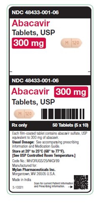 Abacavir Tablets, Usp 300 mg Unit Carton Label (Image 01)
