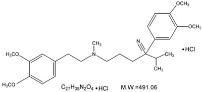 Verapamil Structural Formula (61968995 8a27 46e9 A913 B8253bddb0f6 01)