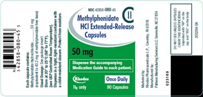 methylphenidate-09.jpg PRINCIPAL DISPLAY PANEL - 50 mg Capsule Bottle Label - methylphenidate 09