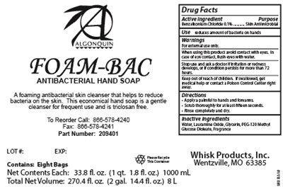 Case Label - 8 x 1000 mL - FOAM BAC,8x1000mL