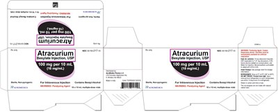 PACKAGE LABEL-PRINCIPAL DISPLAY PANEL - 100 mg per 10 mL (10 mg / mL) [multi-use vials] - Container-Carton (10 Vials) - atracurium fig2