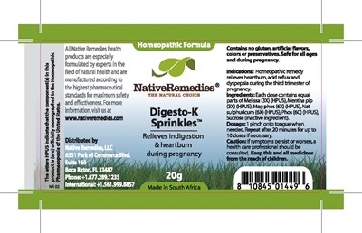 bottle label - DigestoK