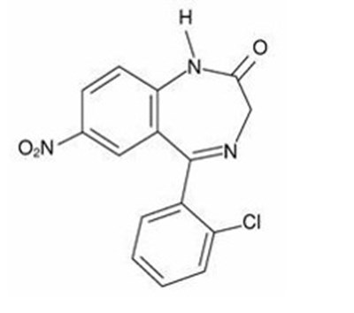 image description - clonazepam tablets structure