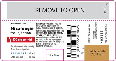 mic18-0000-03.jpg Principal Display Panel – Micafungin for Injection 50 mg – Vial Label - mic18 0000 03