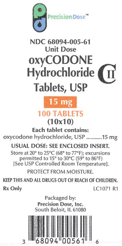 oxycodone-03.jpg PRINCIPAL DISPLAY PANEL - 15 mg Carton Label - oxycodone 03