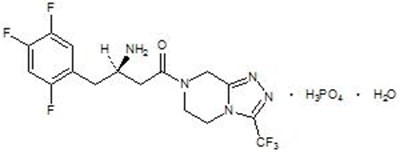 image of sitagliptin chemical structure - januvia 01