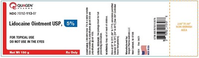 Lidocaine Ointment USP, 5% - 150g Label - label 150g