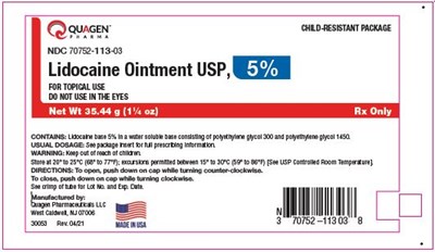 Lidocaine Ointment USP, 5% - 35.44g Tube - tube 35p44g