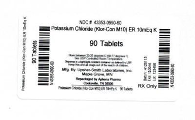 43353-0990-60.jpg PRINCIPAL DISPLAY PANEL - 750 mg Tablet Bottle Label - 43353 0990 60