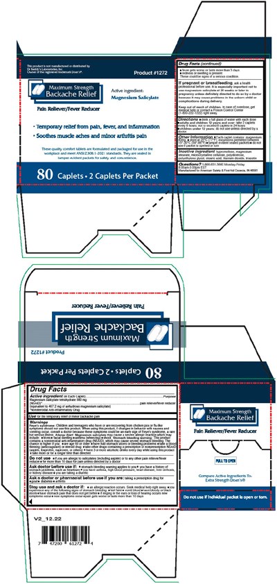 backache-01.jpg Principal Display Panel - 580 mg Caplet Packet Carton - backache 01