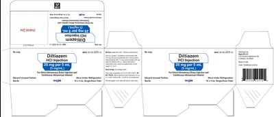 diltiazem-fig2.jpg PACKAGE LABEL-PRINCIPAL DISPLAY PANEL-25 mg per 5 mL (5 mg/mL) - Container-Carton - diltiazem fig2