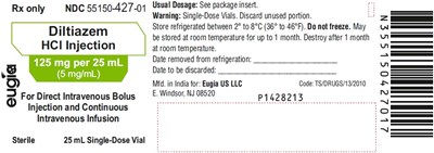 diltiazem-fig5.jpg PACKAGE LABEL-PRINCIPAL DISPLAY PANEL-125 mg per 25 mL (5 mg/mL) - Container Label - diltiazem fig5