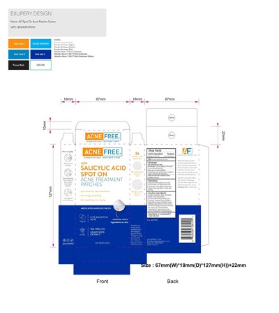 Spot On Acne Patch Label (Spoton Ndc80861 111 01)