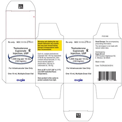 testosterone-fig2.jpg PACKAGE LABEL-PRINCIPAL DISPLAY PANEL - 1,000 mg per 10 mL (100 mg/mL) - Container-Carton - testosterone fig2
