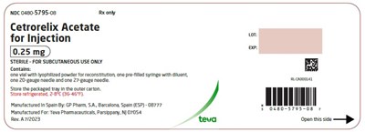Clamshell Card Label (Cetrorelix Acetate For Injection A215737 14)