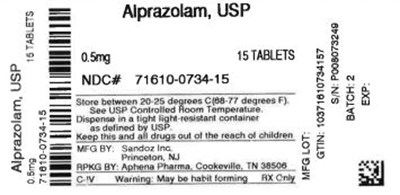 Bottle Label 0.5 mg (71610 0734 15)