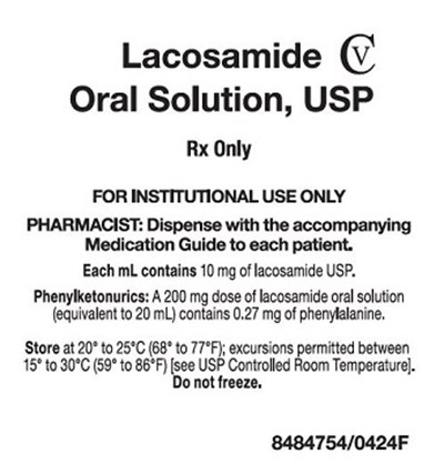 Label.jpg Lacosamide Oral Solution USP, 10 mg/mL Label - Label