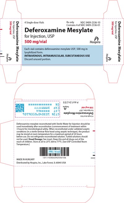 deferoxamine-04.jpg PRINCIPAL DISPLAY PANEL - 500 mg Vial Carton - deferoxamine 04