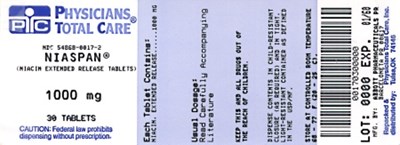 Niaspan 1000 mg Package Label (0017)
