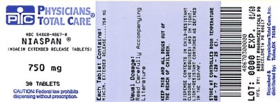 Niaspan 750mg Package Label (4867)