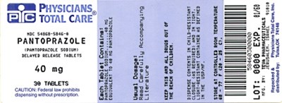 Pantoprazole Sodium Delayed-release Tablets Usp 40 mg Package Label (5846)