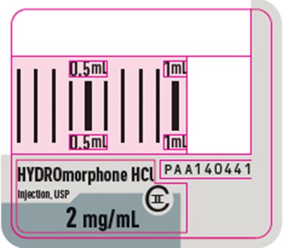 PRINCIPAL DISPLAY PANEL - 2 mg/mL Syringe Label - hydromorphone 10