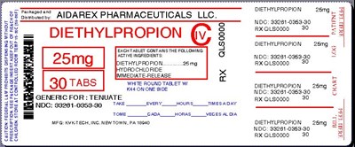 Image Label (Diethylpropion 25mg Ir Tab For Kvk 3)