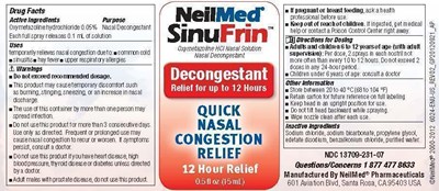 Label.jpg SinuFrin bottle label - Label