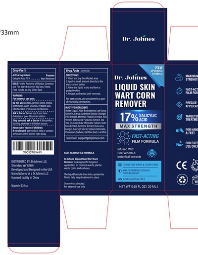 Package Of Dr. Johnes® Liquid Skin Wart Corn Remover 17% Salicylic Acid (Dr Johnes Wart Remover 1)