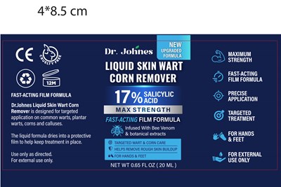 Package Of Dr. Johnes® Liquid Skin Wart Corn Remover 17% Salicylic Acid (Dr Johnes Wart Remover2)