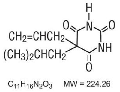 Butalbital Chemical Structure (But Ace Caff Str1)