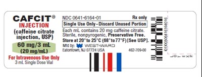 Unit Label (Cafcit Caffeine Citrate Injection 2)