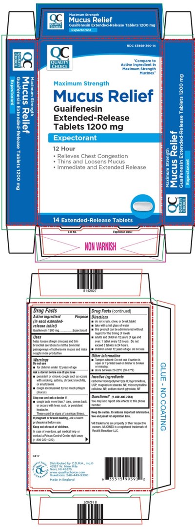 guaifenesin1200-01.jpg PRINCIPAL DISPLAY PANEL - 1200 mg Tablet Blister Pack Carton - guaifenesin1200 01