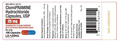25mg Clomipramine Hydrochloride (100 Capsules)