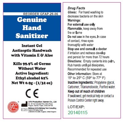 Genuine Hand Sanitizer Individual - genuinehs