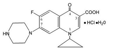 Ciprofloxacin Hydrochloride Chemical Structure (Ciprofloxacin Tablets  Mfd By Hikma 1)