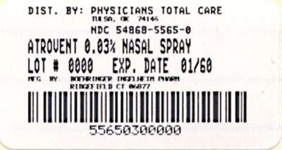Atrovent Nasal Spray 0.03% 21mcg/spray Ndc 0597-0081-30 (5565)