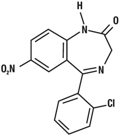 "image Description" (Clonazepam Tablets Structure)