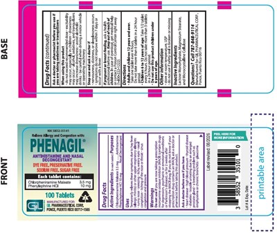 Image Description (Phenagil 100s Bottle Label)