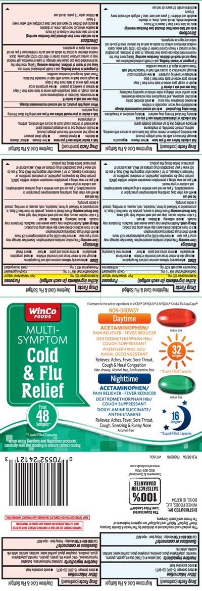 Acetaminophen 325 mg, Dextromethorphan Hbr 10 mg, Phenylephrine HCl 5 mg, Acetaminophen 325 mg, Dextromethorphan Hbr 15 mg, Doxylamine Succinate 6.25 mg (Daytime Pe Nighttime No Pse Pe Softgels Pat 1)