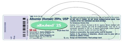 50 mL Albuked 25% Vial (76125 792 Vial)