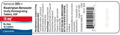 "image Description" (Rizatriptan Tabs 10mg Bottle Label)